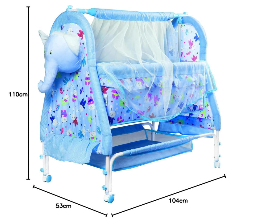 Bubble Baby Cradle with Soft Cushion | Baby Jhula with Cute Elephant Face Design