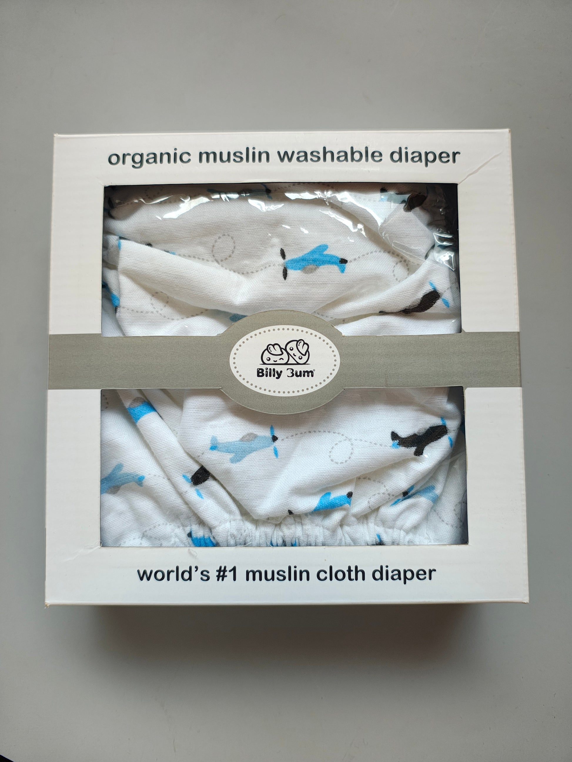 Billy Bum Organic Muslin Washable Diaper | Soft, Reusable & Eco-Friendly Baby Cloth Nappy