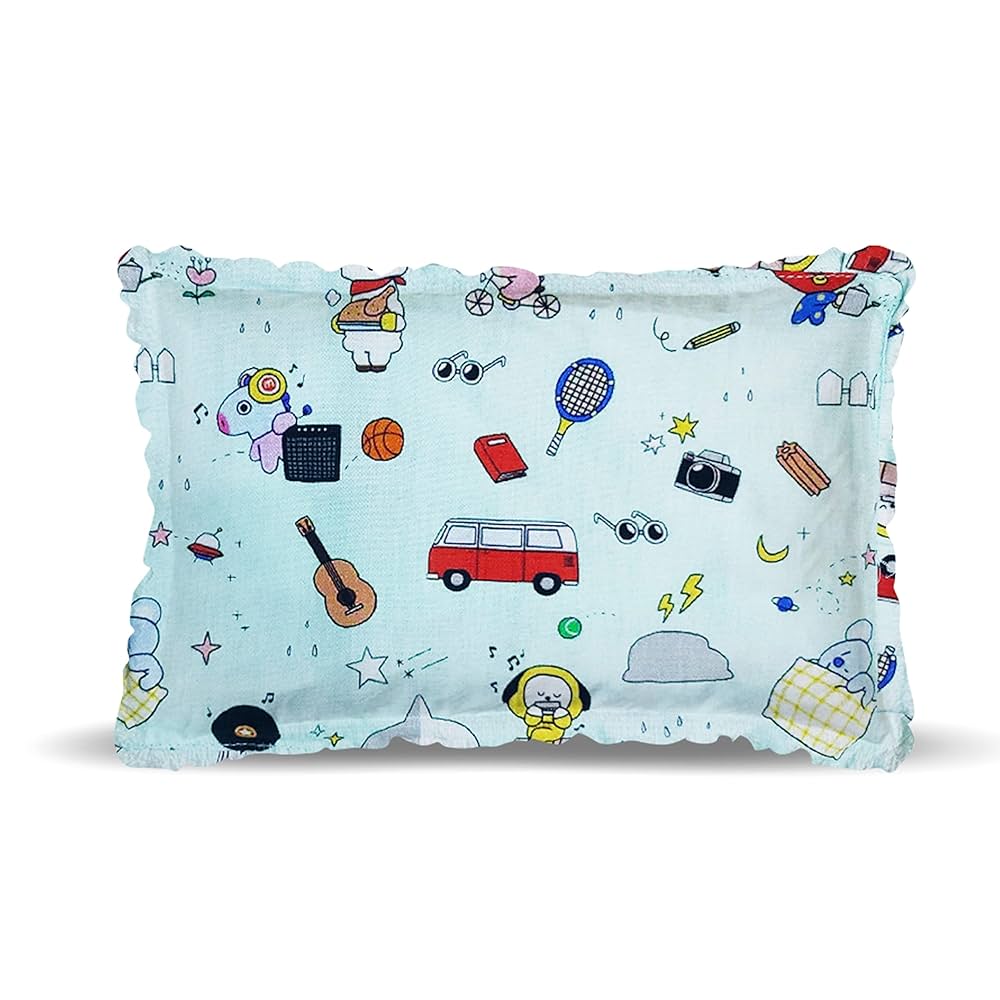 LuvLap Mustard Pillow | Soft & Supportive Baby Head Shaping Pillow