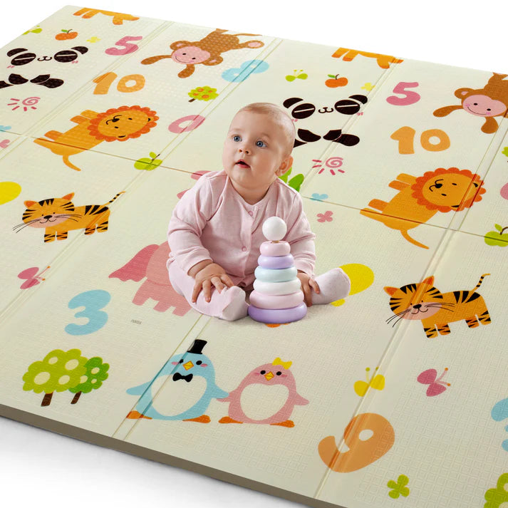 LuvLap Jungle Time Play Mat | Soft, Colorful & Interactive Baby Floor Mat