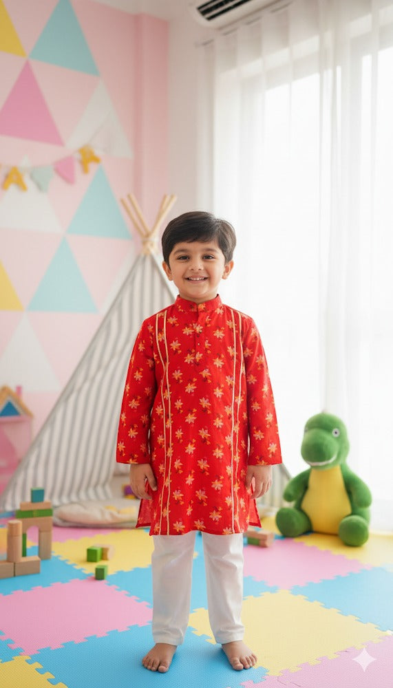 GenBeta Kids Boys Kurta & Pajama Set – Festive, Wedding & Party Wear Outfit