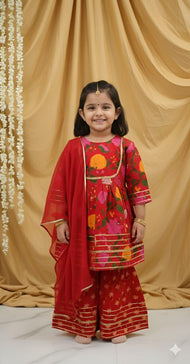 GenBeta Kids Baby Girls Festive Kurta & Sharara Set β Wedding & Party Wear Outfit