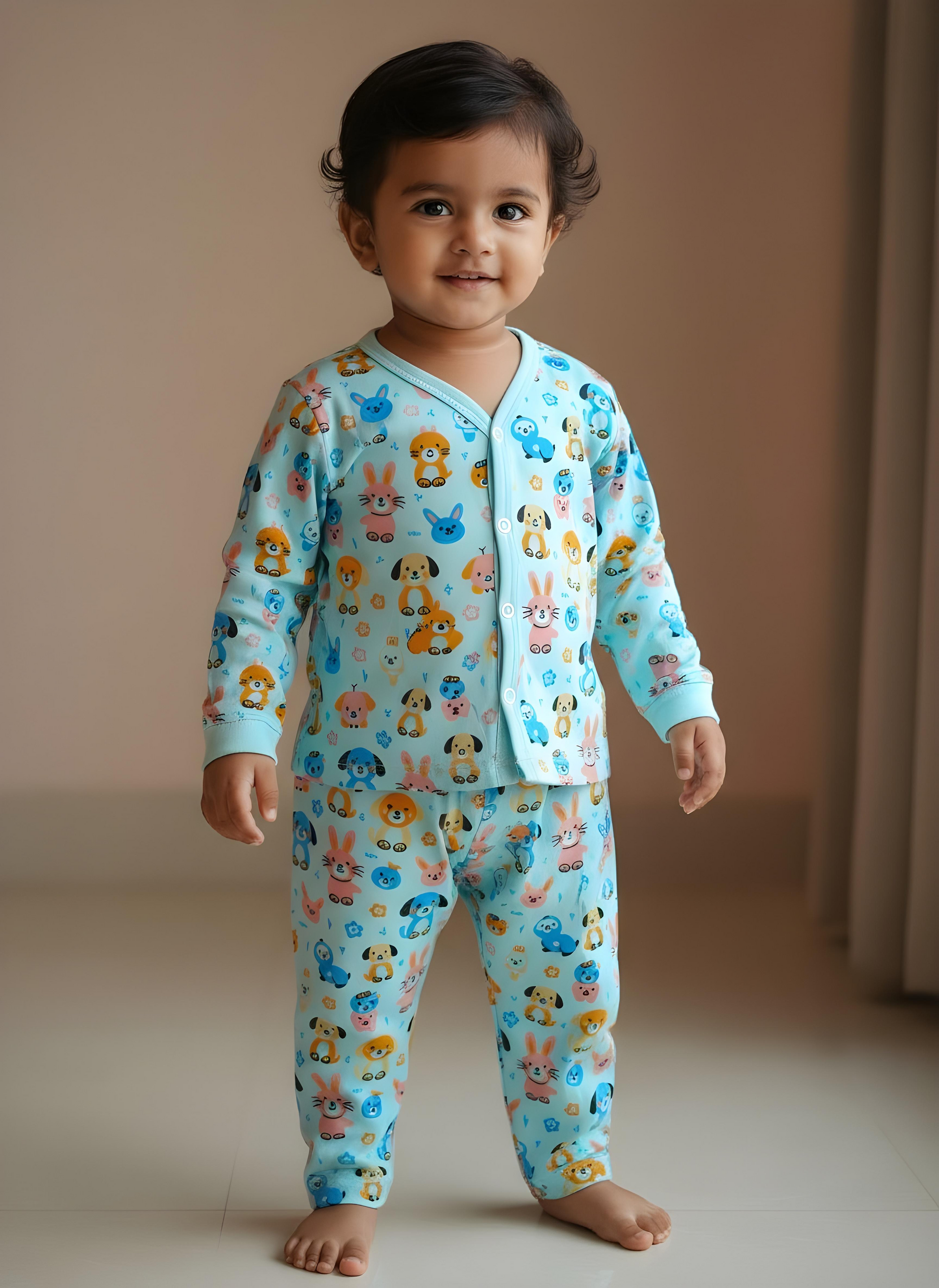 GenBeta Kids Full Sleeve Jabla | 100% Pure Soft Combed Cotton, Bio-Washed Premium Interlock