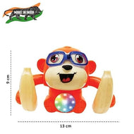 Wembley Dancing Monkey Musical Toy for Kids Baby Spinning Rolling Doll Tumble Toy with Voice Control Musical Light and Sound Effects with Sensor - ISI Mark - Multicolor