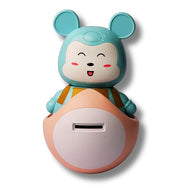 Money Bank Mama Luv Mee 2 in 1 Baby Roly Poly Money/Piggy Bank Musical Toys for Kids with Light and Sound Pendulum Motion Push Shake Wobble Sway Activity Fun Ideal Gift