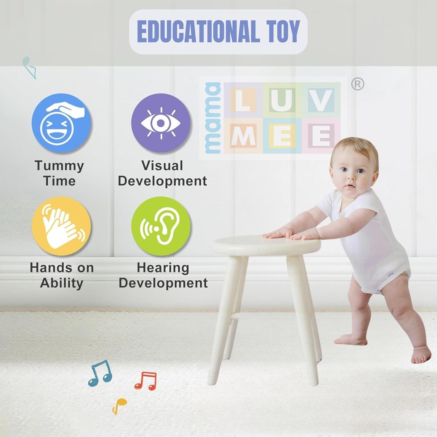 Money Bank Mama Luv Mee 2 in 1 Baby Roly Poly Money/Piggy Bank Musical Toys for Kids with Light and Sound Pendulum Motion Push Shake Wobble Sway Activity Fun Ideal Gift