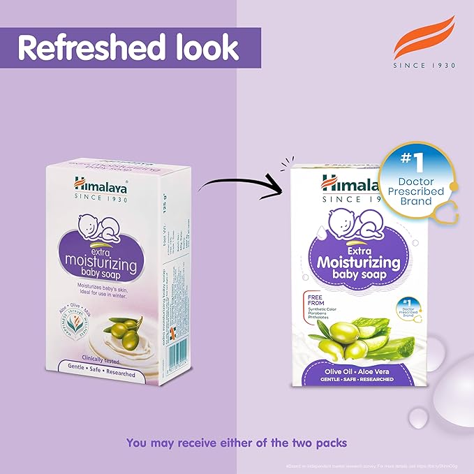 Himalaya Herbals Extra Moisturizing Baby Soap, 75g