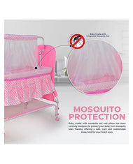 Bubble Baby Cradle with Soft Cushion – Pink | Comfortable Baby Jhula for Peaceful Sleep