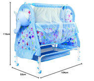 Bubble Baby Cradle with Soft Cushion | Baby Jhula with Cute Elephant Face Design