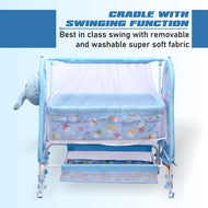 Bubble Baby Cradle with Soft Cushion | Baby Jhula with Cute Elephant Face Design
