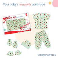 LuvLap Newborn Baby Gift Set – 5 Pcs | Essential Baby Care Kit