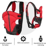Jupitor 4-in-1 Baby Carrier | Adjustable Front & Back Carry | Red