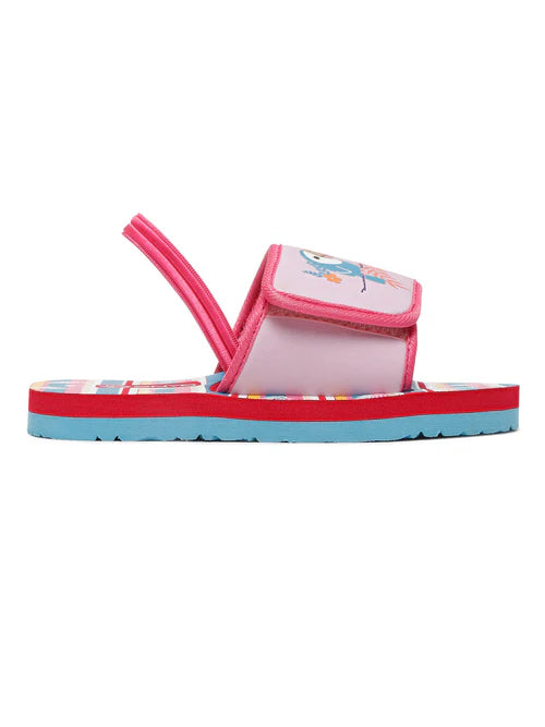 Girls Sliders | Parrot Lavender With Adjustable Strap & Back Support