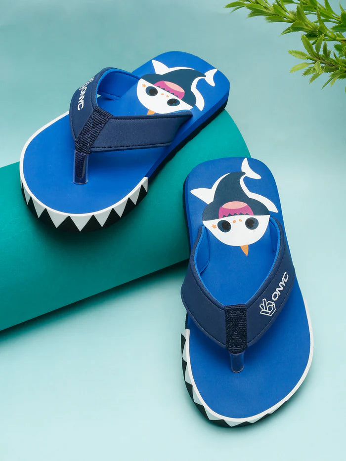 Premium Shark Flip-flops With Adjustable BackSupport - Blue (Unisex)