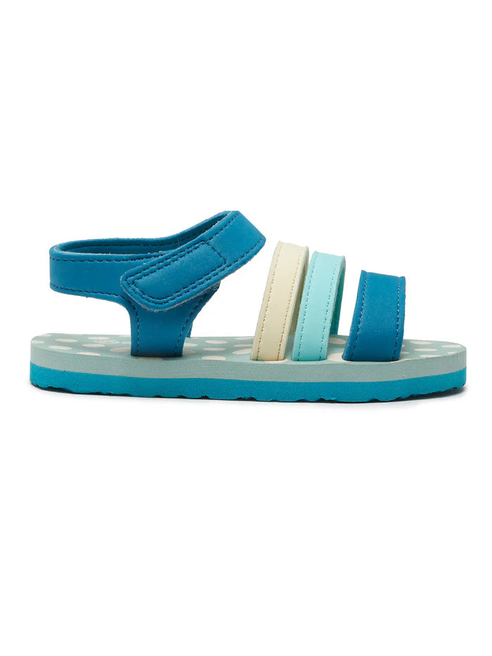 Premium Butterscotch Kids Sandals for Girls (Teal Blue)