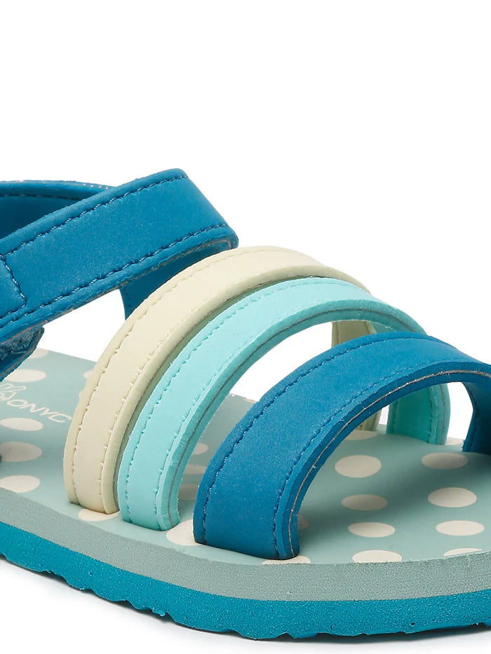Premium Butterscotch Kids Sandals for Girls (Teal Blue)