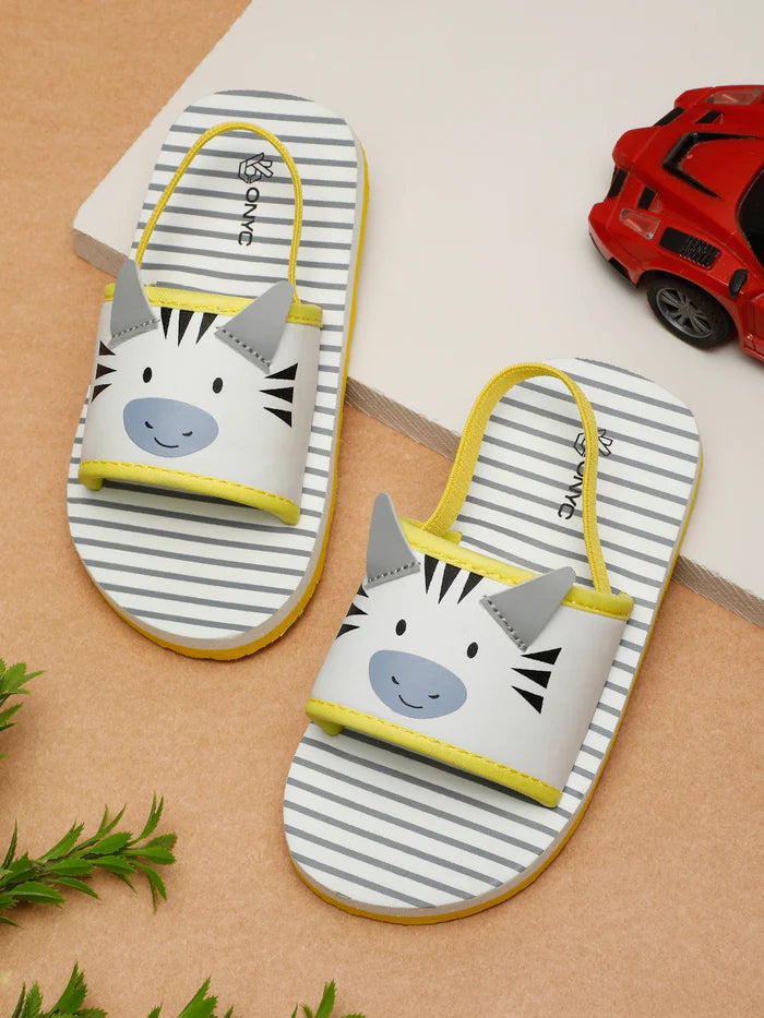 Premium Zebra Artistic Sliders - White (Unisex)