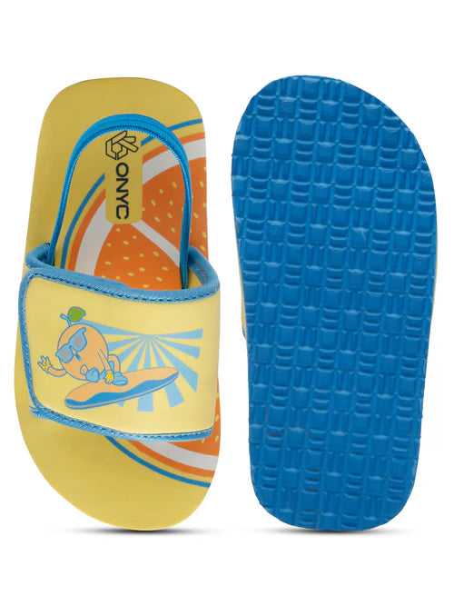 Surfing Yellow Sliders for Kids (Unisex)