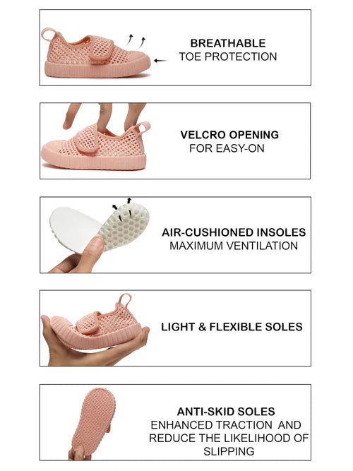 AIRY Toddlers' First Step Breathable Shoes - Peach (Unisex)