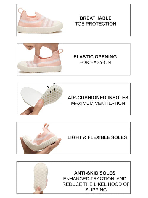 Sky Toddlers' First Step Breathable Shoes - Peach (Unisex)