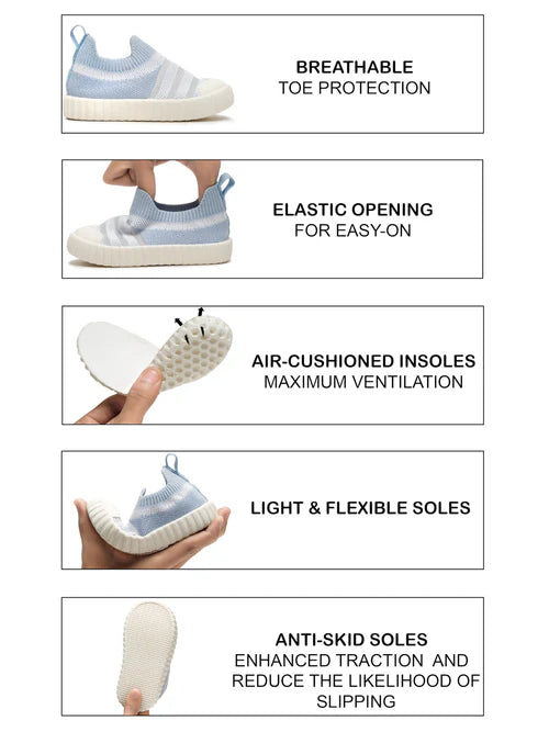 Sky Toddlers' First Step Breathable Shoes - Sky Blue (Unisex)