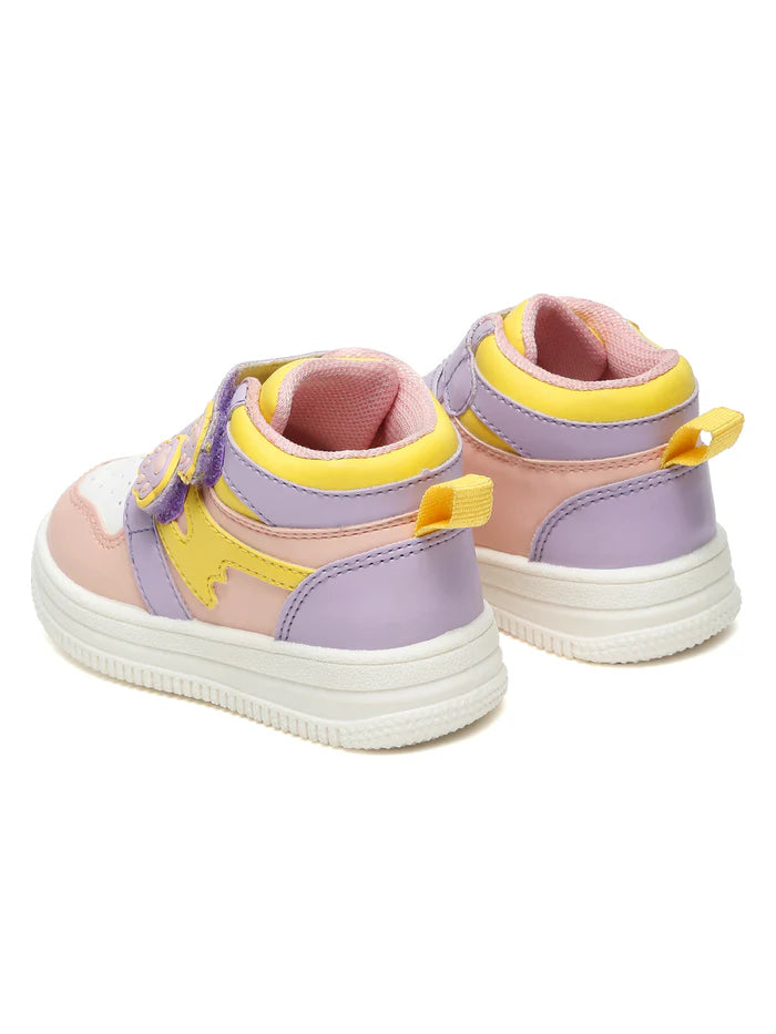 Colorpop Toddlers' High Ankle Sneakers - Peach & Purple (Girls)