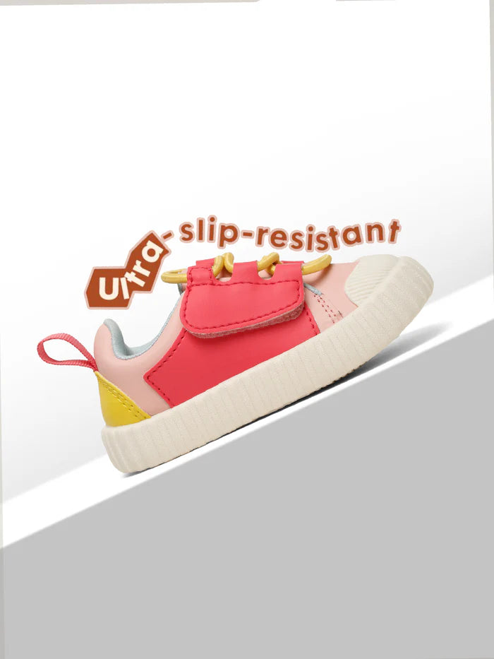 POCO Toddlers' Comfortable & LightWeight Lace-Free Sneakers- Pink (Girls)