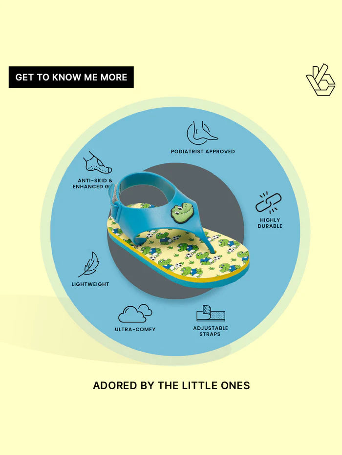 Premium Crocodile Jellies Flip-flops - Sky Blue (Unisex)