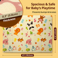 LuvLap Jungle Time Play Mat | Soft, Colorful & Interactive Baby Floor Mat