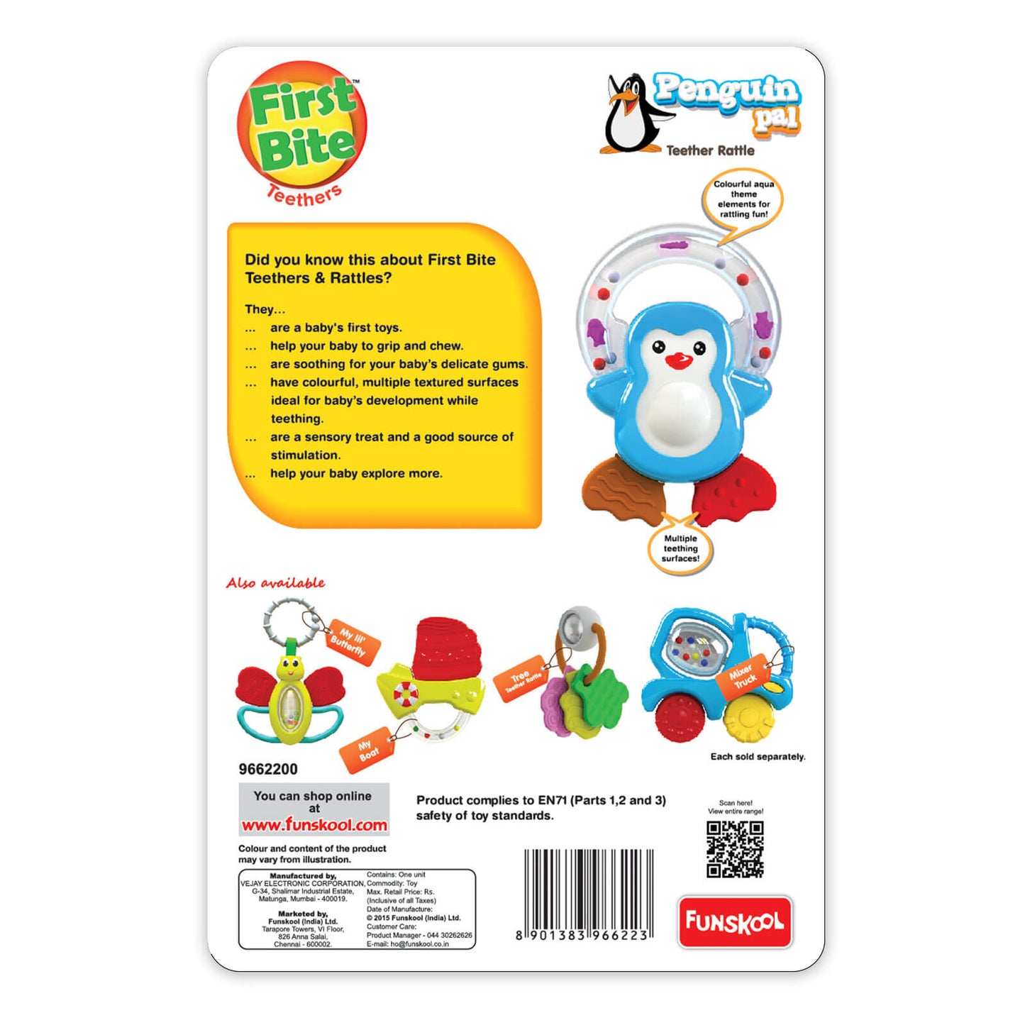 Penguin Pal Teether Rattle