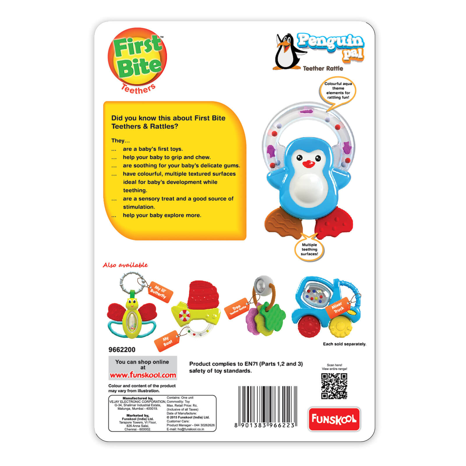 Penguin Pal Teether Rattle
