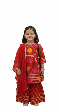 GenBeta Kids Baby Girls Festive Kurta & Sharara Set – Wedding & Party Wear Outfit