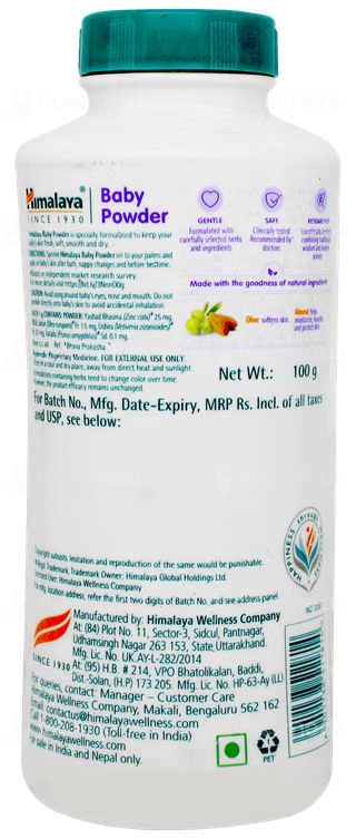 HIMALAYA BABY POWDER 100G | SINGLE PACK  (100 g)