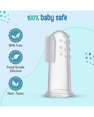 LuvLap Baby Finger Brush | Soft Silicone Teether & Gum Cleaner