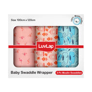 LuvLap Muslin Swaddle | Ultra Soft, Breathable & Multipurpose Baby Wrap