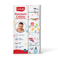 LuvLap Premium Cotton Baby Washcloths – 7 Pcs | Ultra Soft, Gentle & Absorbent
