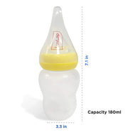 LuvLap Squeeze Food Feeder – 180 ml | BPA Free Silicone Baby Feeding Bottle with Spoon